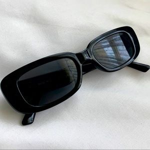 Black Rectangular Sunglasses retro - FREE SHIPPING